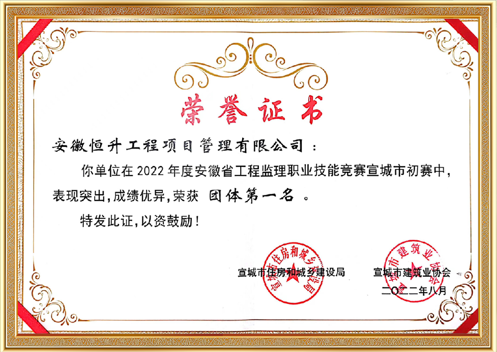 榮譽(yù)證書(shū)